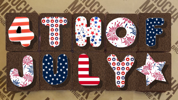Misk'i Brownie Message - 4th of July Brownie Message