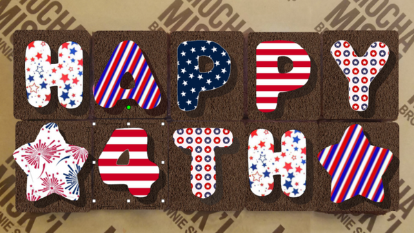 Misk'i Brownie Message - Happy 4th