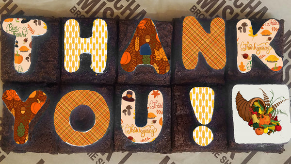 Misk'i Brownie Message - Thank You Thanksgiving