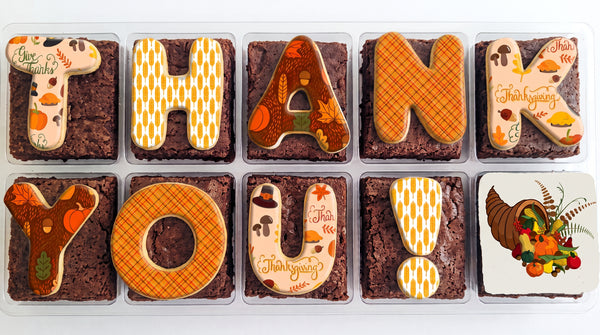 Misk'i Brownie Message - Thank You Thanksgiving