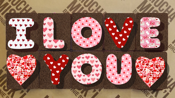 Misk'i Brownie Message - I love You