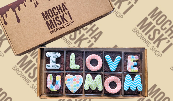 Misk'i Brownie Message - I Love U Mom