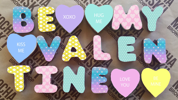 Misk'i Brownie Message - Be My Valentine Pastels