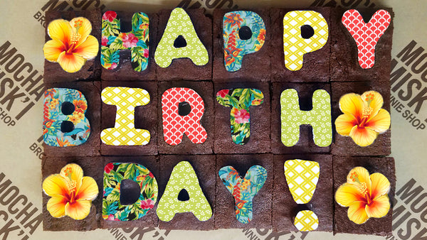 Misk'i Brownie Message - Happy Birthday