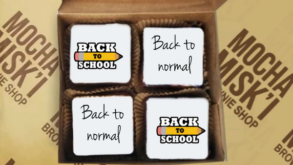Misk'i Brownie Box of 4 - Back to School