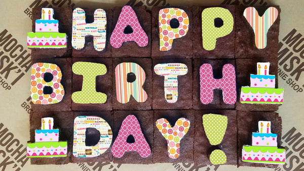 Misk'i Brownie Message - Happy Birthday