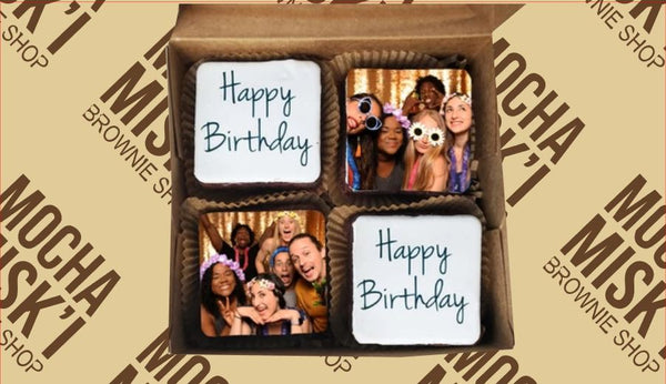 Misk'i Brownie Box of 4 - Selfie Birthday