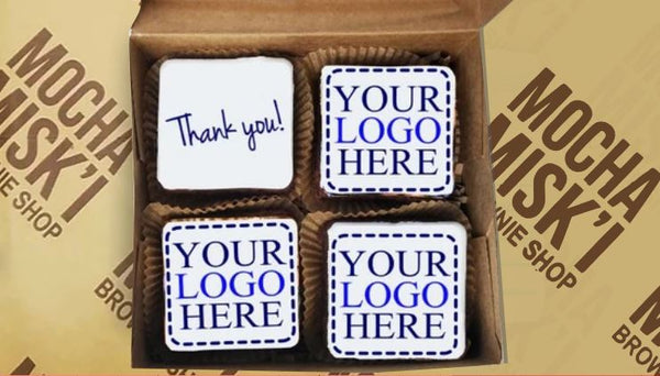 MIsk'i Brownie Box of 4 - Corporate Logo | Corporate